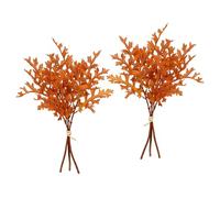 Lot de 2 buissons de feuilles de chêne artificielles 40 cm - Feuilles d'automne - Fleurs artificielles pour bouquets, couronnes - Décoration d'automne - Feuilles d'automne - Fournitures de fleuriste -