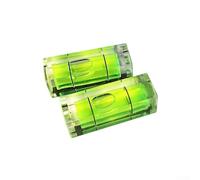 Lot de 2 bulles carrées horizontales pour outils de mesure - 29 x 10 x 10 mm - Pièces de rechange cubiques en plastique acrylique pour installation au plafond et (vert)