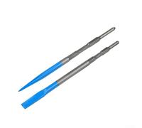 Lot de 2 burins à rainurer plats en acier 40 Cr - Outils de maçonnerie robustes compatibles pour carrelage, béton, brique - Plus un devoir de retrait pointu avec tige hexagonale (tige hexagonale)