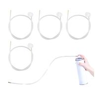 Lot de 2 buses d'aérosol blanches avec tuyau d'extension à 360 degrés pour bombes de pulvérisation mâles pour voiture,extension pour bombe aérosol et outils de peinture au pistolet filetage extérieur