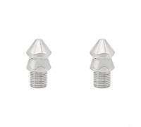 Lot de 2 buses de jet d'eau de qualité professionnelle fabriquées en acier inoxydable robuste pour un nettoyage efficace des égouts et des tuyaux de vidange Argenté 6,35 mm