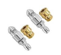 Lot de 2 buses de jet d'égout pour nettoyeur haute pression, buse de nettoyage de vidange en acier inoxydable pour tuyau de jet de canalisation, nez rotatif avec connecteur rapide