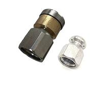 Lot de 2 buses de nettoyage de canalisations 1/4" rigides rotatives pour tuyau de nettoyage de tuyaux Kärcher WAP Alto, etc. (1/4", Set - Buse rotative et rigide)