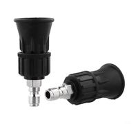 Lot de 2 buses de nettoyeur haute pression à 40 degrés avec protection caoutchoutée, pointe à connexion rapide en acier inoxydable pour un nettoyage sûr de la voiture, réduit pour la protection contre