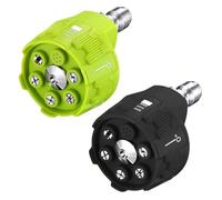 Lot de 2 buses de pulvérisation 6 en 1 pour nettoyeur haute pression, raccord rapide, embout rotatif 6,35 mm, buse de nettoyeur haute pression, accessoires de nettoyeur haute pression, pour nettoyage