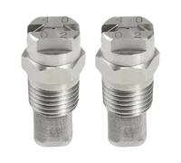 Lot de 2 buses de pulvérisation en forme de ventilateur de qualité industrielle fabriquées en acier inoxydable avec filtre intégré pour buse de ventilateur anti-stress
