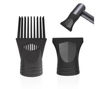 Lot de 2 buses de sèche-cheveux, diffuseur universel pour sèche-cheveux, diffuseur de cheveux, peigne de sèche-cheveux, peigne pour coiffeur (noir)