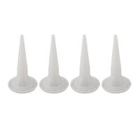 Lot de 2 buses en plastique blanc pour colle structurelle, embout de calfeutrage pour verre et mastic silicone, applicateur souple outil de réparation domestique (4 pièces)