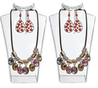 lot de 2 - Buste présentoir à bijoux, support pour colliers, présentoir à bijoux en plastique, support pour boucles d'oreilles, support pour bijoux, support pour chaînes pour bijoutiers - magasins, pr