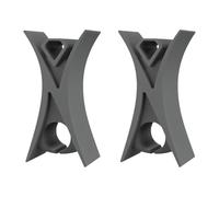 Lot de 2 butées d'archet de violon 1/4 pour débutants, accessoires d'instruments de musique solides (gris)