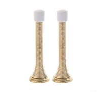 Lot de 2 butées de porte à ressort en métal en acier inoxydable flexible à 360° avec protection de poignée (doré)