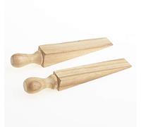 Lot de 2 butées de porte en bois motif victorien - 140 mm - Bloqueur de cale de porte ouvert pour plus de sécurité naturelle