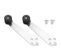 Lot de 2 butées de porte en forme de L en acier inoxydable avec embout en caoutchouc pour montage au sol et limitation de mouvement de porte (3)
