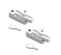 Lot de 2 butées de porte et de fenêtre avec e verrouillage de fenêtre avec mécanisme de loquet rotatif et alliage d'aluminium pour une sécurité fiable dans les environnements résidentiels