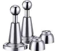 Lot de 2 butées de porte magnétiques en acier inoxydable - Fixation murale