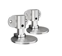 Lot de 2 butées de porte magnétiques invisibles, réglables, ruban adhésif double face 3M ou installation de perçage, pour différents types de portes, fixation au sol (2, Couleur argent)