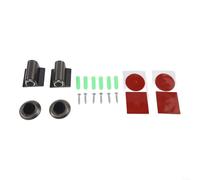Lot de 2 butées de porte magnétiques, support télescopique en alliage de zinc pour espaces jusqu'à 22 mm, support au sol autocollant pour bureau à domicile, noir, lot de 2 (gris)