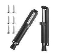 Lot de 2 butoirs de porte coupe-vent - Butoir de porte extérieur avec commande au pied - En alliage de zinc - Pour l'intérieur et l'extérieur - Pour porte d'entrée, porte de balcon