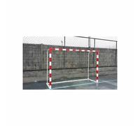Lot de 2 buts de futsal/handball aluminium mobile avec base Softee Equipment Rouge 80x80 mm