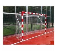 Lot de 2 buts de futsal/handball métalliques fixes Softee Equipment Rouge 80x80 mm