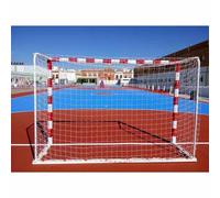 Lot de 2 buts de futsal/handball métalliques mobile avec base Softee Equipment Rouge 80x80 mm