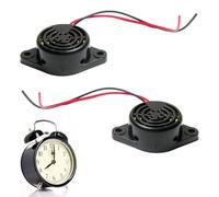 Lot De 2 Buzzer Électronique DC 3-24V Buzzer Sonore 100DB, Électronique Alarme Buzzer Alarme Continue D'alarme Sonore pour Voiture Moto Oubli Phare Système Avertisseur Sécurité Extérieur