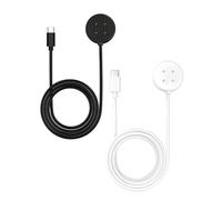 Lot de 2 Câble de Chargeur Magnétique Compatible avec Google Pixel Watch 3 2 Fitbit Versa 4 3 Fitbit Sense 2 Fitbit Ace LTE, 1M Type-C Station de Charge Rapide pour Pixel Watch (Noir/Blanc)