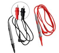 Lot De 2 Cable Multimetre Professionnel en Silicone avec Pointes Dorées 2mm et Pince Crocodile, 90cm, CAT III 1000V CAT IV 600V 20A, Kit d’Outils et Testeurs pour Multimètre & Pince Amperemétrique
