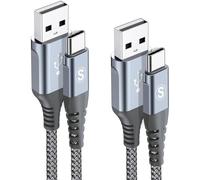 [Lot de 2] Câble USB C 1M Charge rapide 3.1A, Câble de charge USB C Nylon pour i Phone 15 16 Pro Max, Samsung Galaxy S25 S24 S23 S22 S21 S20 S10 S9 S8 Plus,Note20/10,A71 A55 A52,Flip Pixel 8/7,LG