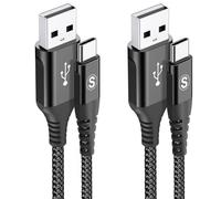 [Lot de 2] Câble USB C 3M Charge rapide 3.1A, Câble de charge USB C Nylon pour i Phone 15 16 Pro Max, Samsung Galaxy S25 S24 S23 S22 S21 S20 S10 S9 S8 Plus,Note20/10,A71 A55 A52,Flip Pixel 8/7,LG