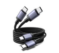 Lot de 2 Câble USB C vers USB C PD 3.1 5A 48V 240W Cable Type C Charge Rapide Nylon Tressé Compatible avec MacBook iPad Ordinateur Portable de Jeu iPhone 17 Pro Max Air Galaxy S25 Plus (1M)