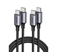 Lot De 2 Câble Usb C Vers Usb C Pd Charge Rapide 60W Type C Nylon Tressé Compatible Avec Iphone 16 Plus Pro Max 15 Galaxy S24 S23 S22 Macbook Pro Ipad Pro Steam Deck Ps5 Manette (2M)