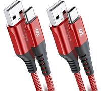 Lot De 2 Câbles 2m Usb C De Type C En Nylon Pour Samsung Galaxy S10 S9 S8 Plus, Note10, Note9, M31, M30s, M20, A20e, A71, A51, A50, A40, A10e, A7, Mi9, Mi8, Redmi Note8 Pro Lg G7