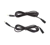 Lot de 2 câbles adaptateur d'alimentation CC 4 x 1,7 mm mâle vers jack femelle convertisseur 1,5 m