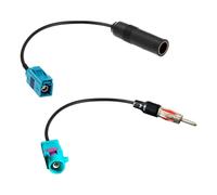 Lot de 2 Câbles Antenne Voiture Fakra Z Mâle Femelle vers DIN, Kit Adaptateur Autoradio, Connecteur Radio Universel Raccord Rallonge, Coaxial pour Stéréo HD, Lecteur Multimédia, Antenne FM GPS GSM