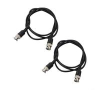 Lot de 2 câbles BNC mâle vers mâle de 1 m Q9 pour oscilloscope, vidéosurveillance, sécurité vidéo - Sonde coaxiale avec impédance de 50 Ohm, 500 V