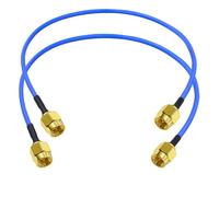 Lot de 2 câbles coaxiaux SMA mâle vers SMA mâle RG402 Câble d'extension SMA à faible perte SMA RF Câble coaxial en queue de cochon 1,64ft (50cm)