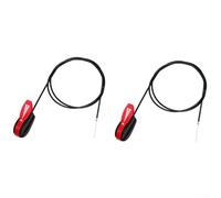 Lot de 2 câbles d'accélérateur pour tondeuse à gazon, 165,1 cm avec contrôle à levier d'interrupteur, fonctionnement fluide, utilisation en extérieur, pour jardiniers et paysagistes