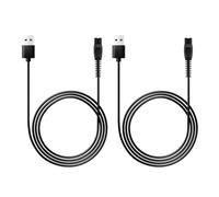 Lot de 2 câbles d'alimentation 5 V compatibles avec rasoir électrique Philips Norelco One Blade 360 QP2724 QP2834 QP1924 QP4631 QP1424 QP1324 BT3238 MG9510 MG9530 S3241 S8697 Cordon d'alimentation 3,9