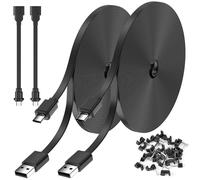 Lot de 2 câbles d'alimentation de 7,6 m pour Blink Mini2, Blink Mini, Blink Outdoor 4 (4e génération)/Blink (3e génération) XT3/XT2/XT - Câble d'extension pour charger en continu votre caméra Blink