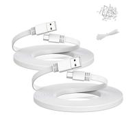 Lot de 2 câbles d'alimentation Micro USB 9M,Cordon Charge Caméra Sécurité Domicile Plat Chargeur pour Wyze Cam Pan,Yi Cam, Nest Cam,Blink XT XT2 Mini,Furbo Dog, Arlo Q, Zmodo,Netvue