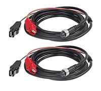 Lot de 2 câbles d'alimentation pour moulinet de pêche électrique de 3 m, câble d'alimentation reliant la batterie à la bobine, compatible avec Daiwa Tanacom 1000 750 500, Seaborg 500MJ, Leobritz,