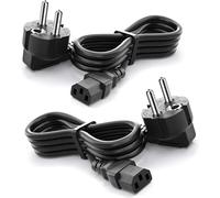Lot de 2 câbles d'alimentation Varbmt IEC C13 - 1,8 m - 3 broches - Prise européenne - Compatible avec XBOX One, PS4 Pro, plaque chauffante, projecteur, imprimante, ordinateur, moniteur