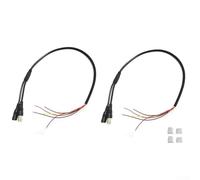 Lot de 2 câbles d'alimentation vidéo de 60 cm avec connecteurs BNC femelle et DC 5 5 x 2 1 femelle pour caméra de vidéosurveillance prenant en charge les terminaux à 2 broches et 3 broches pour la