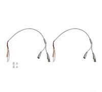 Lot de 2 câbles d'alimentation vidéo de 60 cm avec connecteurs BNC femelle et DC 5 5 x 2 1 femelle pour caméra de vidéosurveillance prenant en charge les terminaux à 2 broches et 3 broches pour la