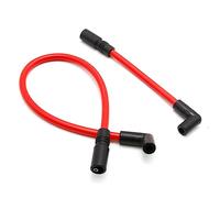 Lot de 2 câbles d'allumage DYNA-409RD 10,4 mm 10 mm de rechange pour Harley Davidson Big Twin 99-19 FXD Dyna Softail (rouge)