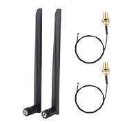 Lot de 2 câbles de carte réseau M.2/NGFF et 2 antennes 6DBi pour Intel 9260NGW/7265AC/9650AC/BCM94360