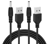 Lot de 2 câbles de charge pour brosse à dents électrique Bitvae D2/R1/R2/S2, C2/C5/C6, câble de charge USB de rechange de 1 m (noir)