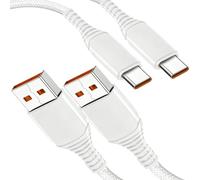 Lot de 2 câbles de charge USB 120 W pour Xiaomi 17T 15T 15/14/13 13T, Redmi Note 15 Pro+ 5G 14 13 12 Redmi 14C 13C 12C A5 A3, Poco X8 X7 F8 F7 M7 M8 C75 HyperCharge Turbo 1. 8M 6A Typ Câble de charge