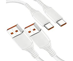 Lot de 2 câbles de charge USB 120 W pour Xiaomi 17T 15T 15/14/13 13T, Redmi Note 15 Pro+ 5G 14 13 12 Redmi 14C 13C 12C A5 A3, Poco X8 X7 F8 F7 M7 M8 C75 HyperCharge Turbo 1. 8M 6A Typ Câble de charge